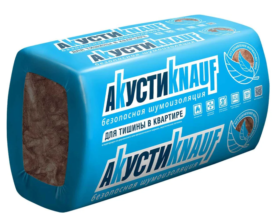 Утеплитель ТеплоKnauf Aquastatik TS036 для Кровли и Стен 1230х610х100 (8 плит, 6м2, 0,6м3, 32 упак/пал)