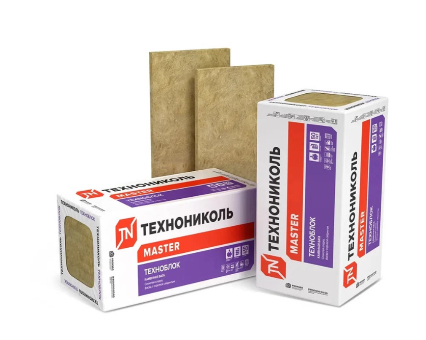 Утеплитель 50 мм ТЕХНОБЛОК СТАНДАРТ 1200х600х50 мм (8 плит)