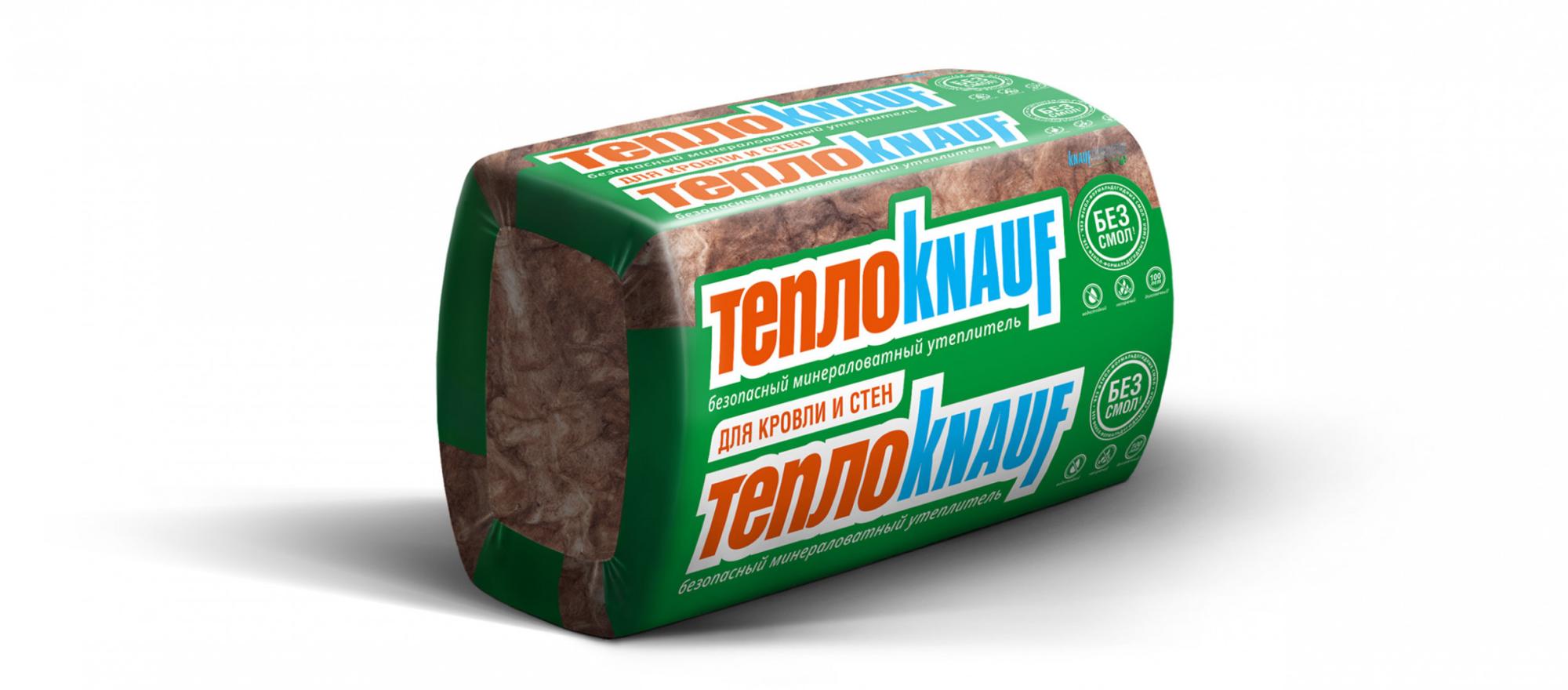Утеплитель ТеплоKnauf Aquastatik TS036 для Кровли и Стен 1230х610х100 (8 пл, 6м2, 0,6 м3, 32 уп/под)