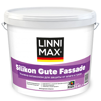 Краска силикон модифицированная для наружных работ LINNIMAX Silikon Gute Fassade/Силикон Гуте Фасад (2,35 л)