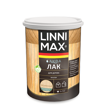 Лак акриловый для дерева LINNIMAX / ЛИННИМАКС Аква Лак (глянцевый 0,9 л)