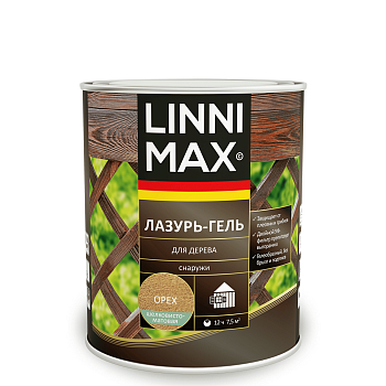 Антисептик лессирующий для дерева LINNIMAX / ЛИННИМАКС Лазурь-гель (0,75 л)