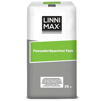 Смесь сухая шпатлевочная LINNIMAX FassadenSpachtel Fein / ЛИННИМАКС ФассаденШпахтель Файн (25 кг)